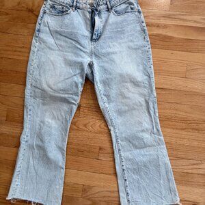 LOFT High Waist Kick Crop Jeans, Size 30